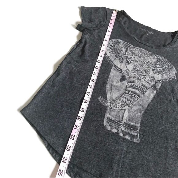 Lucky Brand Elephant Short Sleeve Bohemian Tee Gray Sz S - Picture 6 of 8